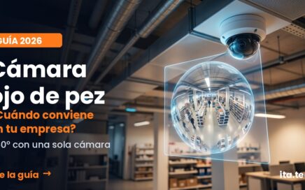 Cámara de seguridad ojo de pez fisheye con vista panorámica de 360 grados