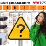 nomenclatura para grabadores hikvision DVR y NVR