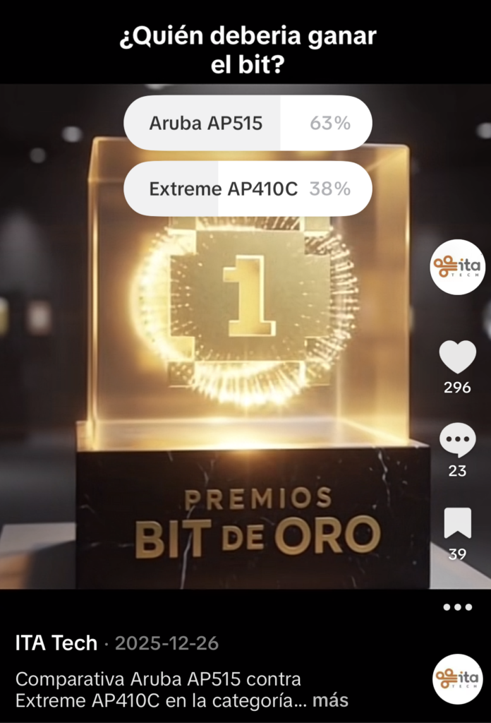 opinion del publico tiktok entre Aruba ap515 contra extreme ap410c