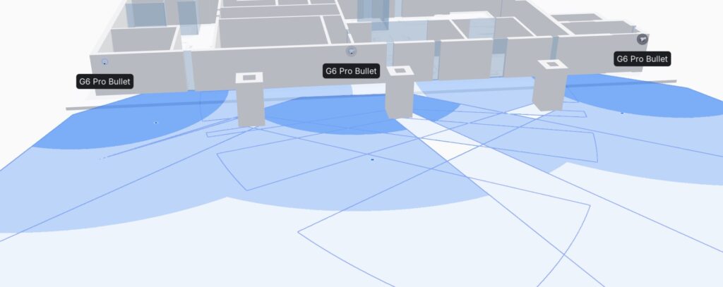 vista de 3 cámaras 180 vs camara panorámica columnas