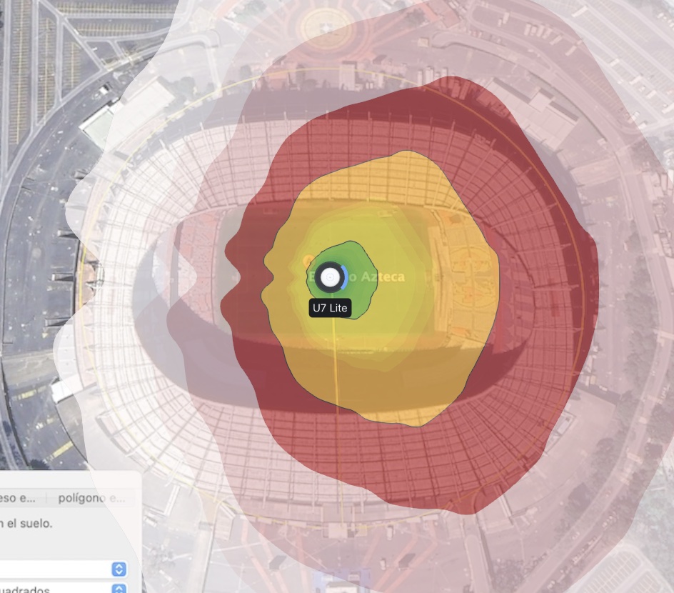 Radio de Cobertura Unifi 7 Lite en 2.4 GHz montaje en Muro