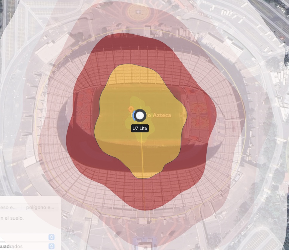 unifi u7 lite radio de cobertura montaje en techo 2.4 ghz