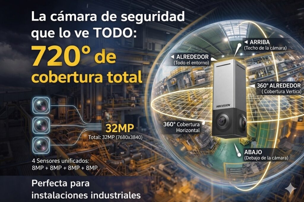 La cámara de seguridad que ve absolutamente todo: 720° de cobertura real DS-2CD6984G1/VR-U/NFC