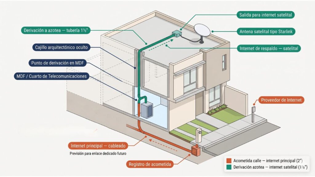 acometida internet voz y datos residencial cableado estructurado curso arquitectos