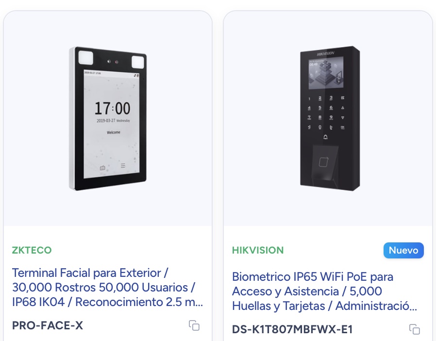 reloj checador para exterior ambientes hostiles polvo reconocimiento facial