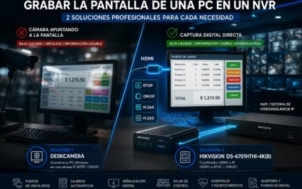 Grabar pantalla de computadora en NVR utilizando DeskCamera y Hikvision DS-6701HTHI-4K(B) para convertir HDMI a RTSP y ONVIF.