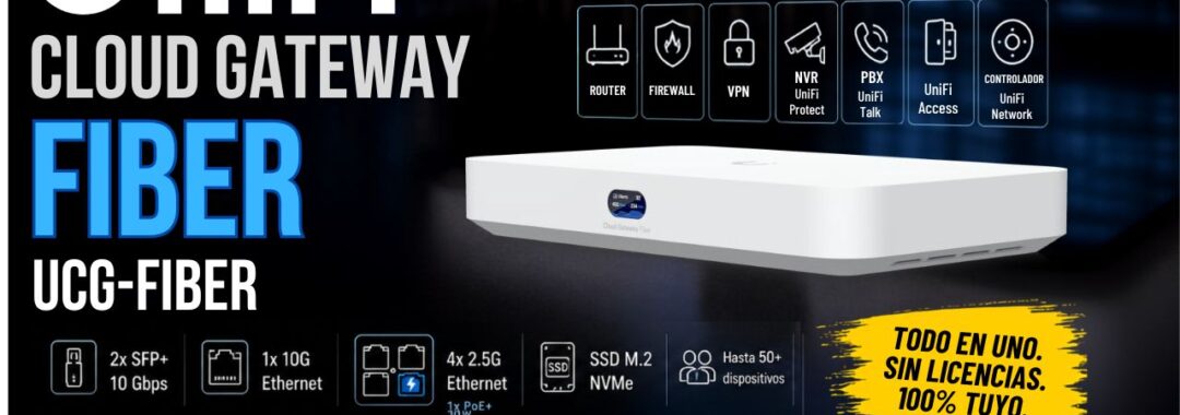 unifi cloud gateway fiber ucg-fiber proveedor distribuidor en mexico