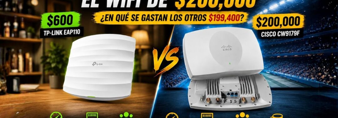 Comparación de Access Point WiFi económico y Access Point WiFi empresarial Cisco