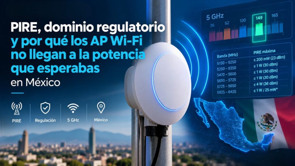 dominio regulatorio wifi en mexico PIRE potencia 5GHz